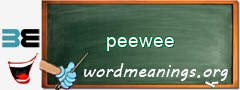 WordMeaning blackboard for peewee